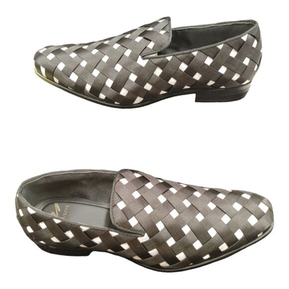 MEN'S FASHION PLAIN TOE SMOKER DRESS WEAVE SLIP ON BY AFTER MIDNIGHT. PRINCE. - Picture 4 of 8